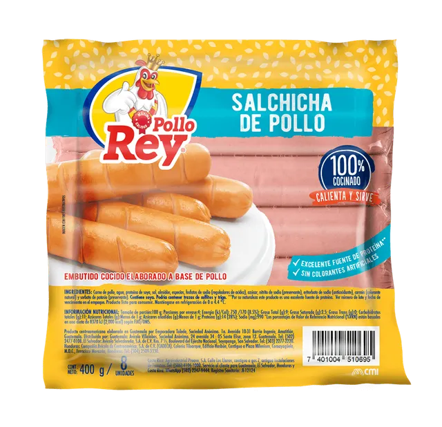pollo-rey-salchicha-de-pollo-8-uds image 1