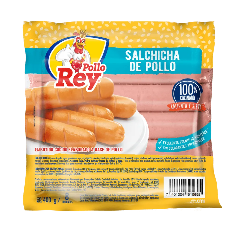 pollo-rey-salchicha-de-pollo-8-uds image 1
