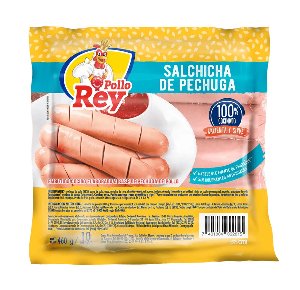 pollo-rey-salchicha-de-pechuga-10-uds image 1