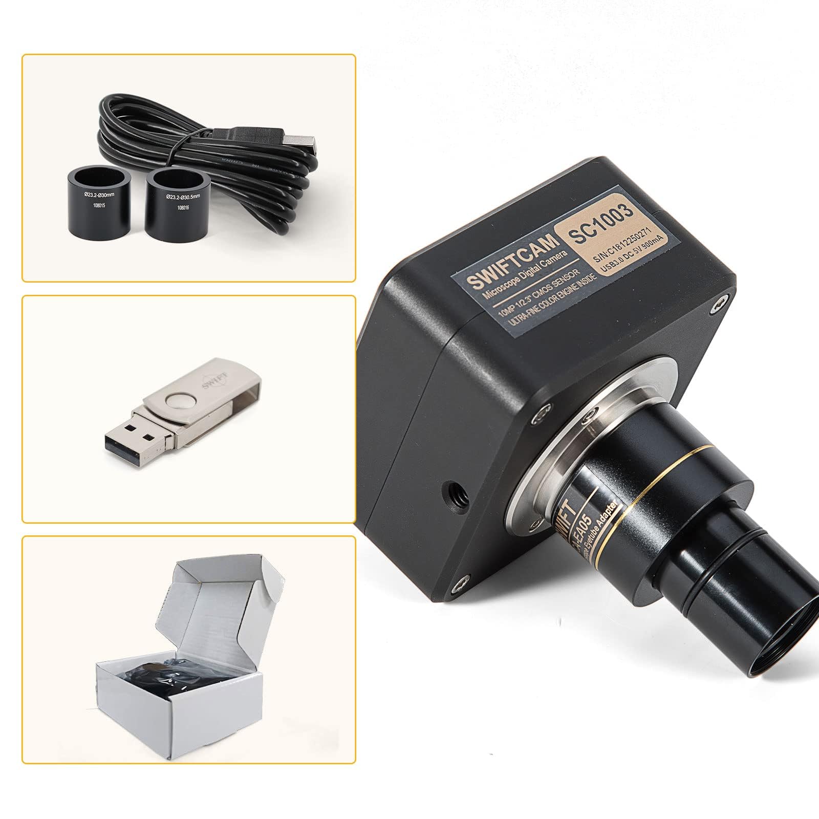 swiftcam-c-mara-10-mp-para-microscopio-con-usb-3-0-y-lente-reductora image 8