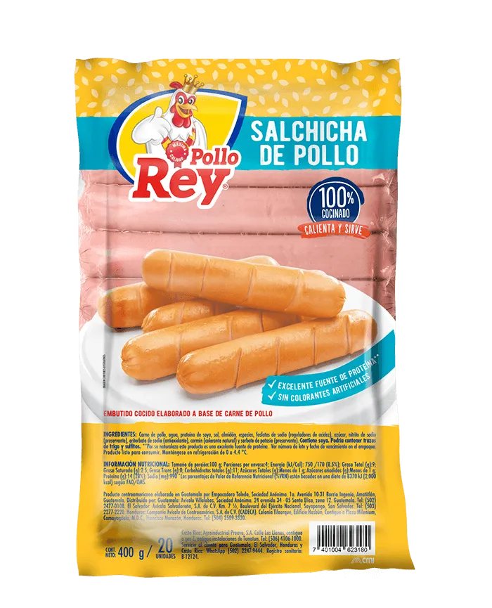 pollo-rey-salchicha-de-pollo-20-uds image 1