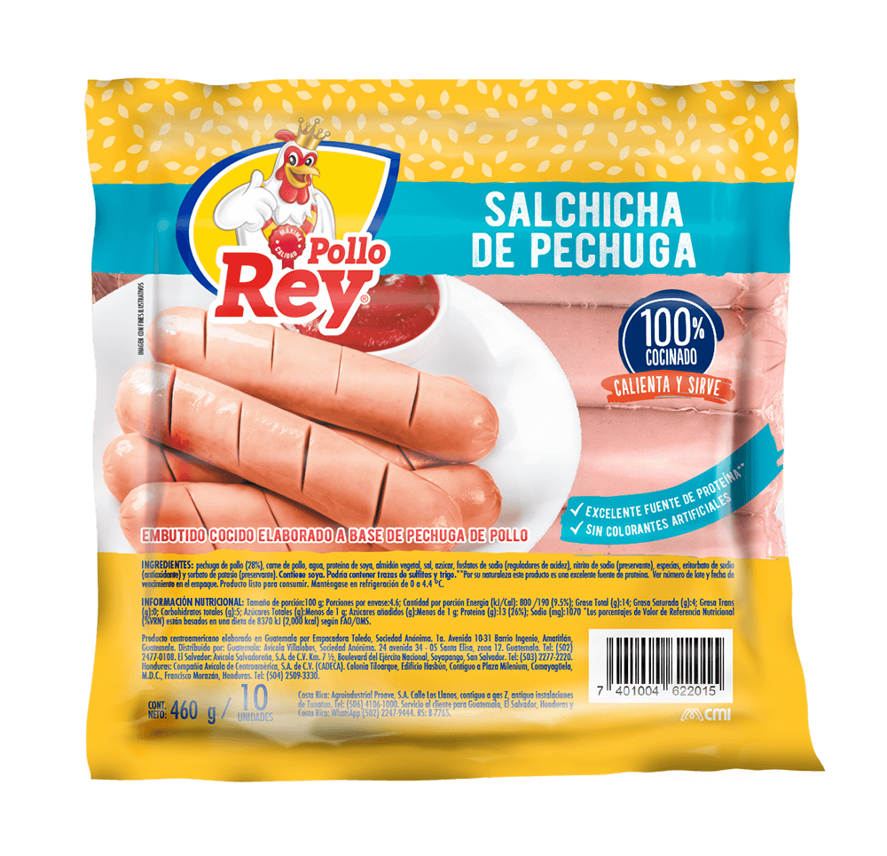 pollo-rey-salchicha-de-pechuga-10-uds image 1