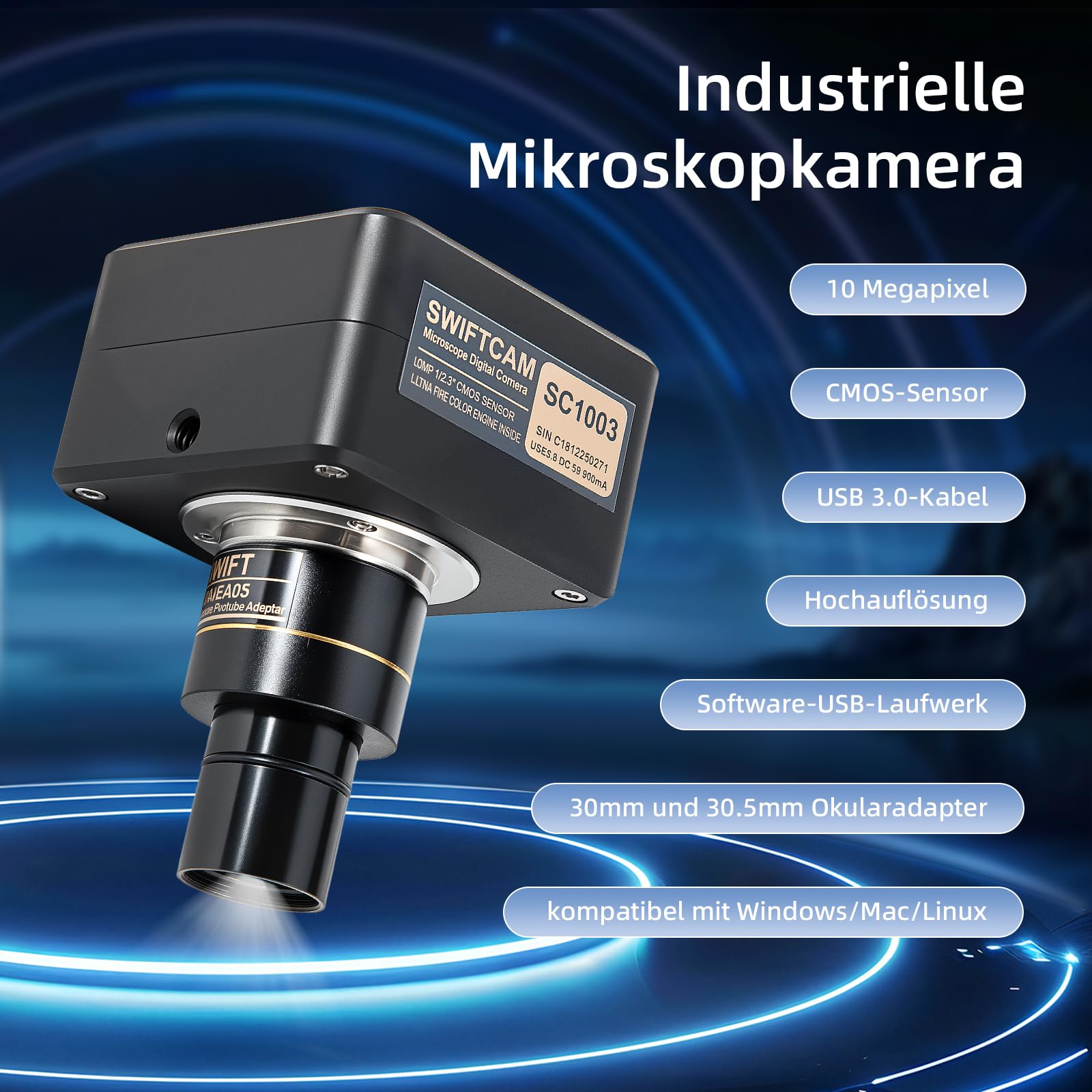 swift-swiftcam-sc1003-ck-c-mara-10mp-para-microscopio-con-usb-3-0 image 2
