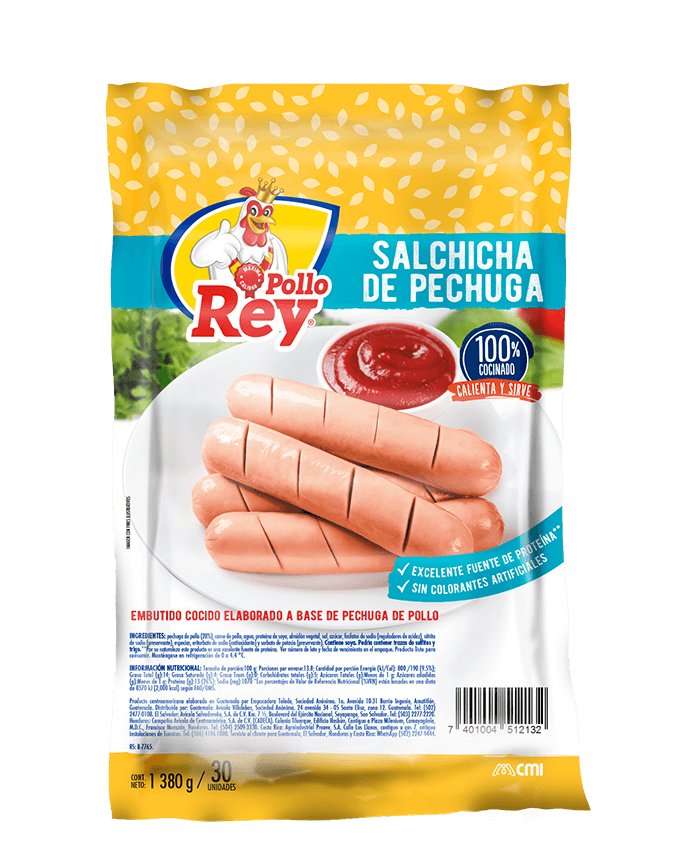 pollo-rey-salchicha-de-pechuga-30-uds image 1